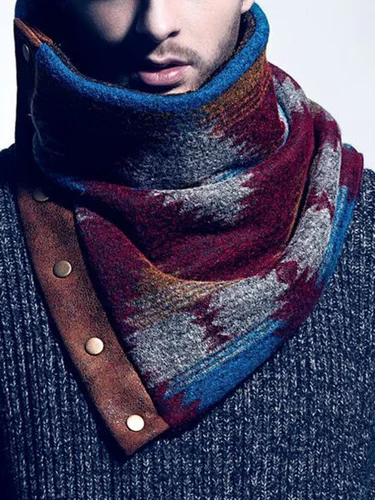 Men's casual warm scarf