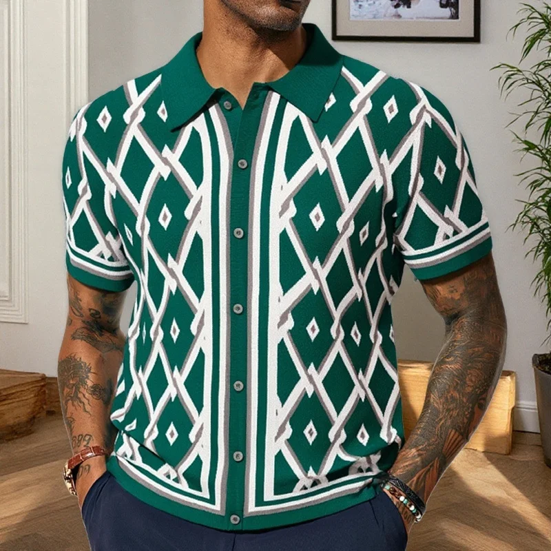 Uveng Uveng Men's POLO Shirt Summer New Jackfflower Short Sleeves SY0033