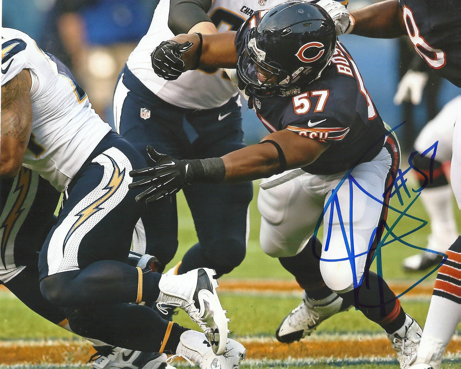 JOHN BOSTIC 'CHICAGO BEARS' 2014 NFL LINEBACKER SIGNED 8X10 PICTURE *COA 2