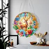 DIY Flowers Elk-Diamond Painting Pendant