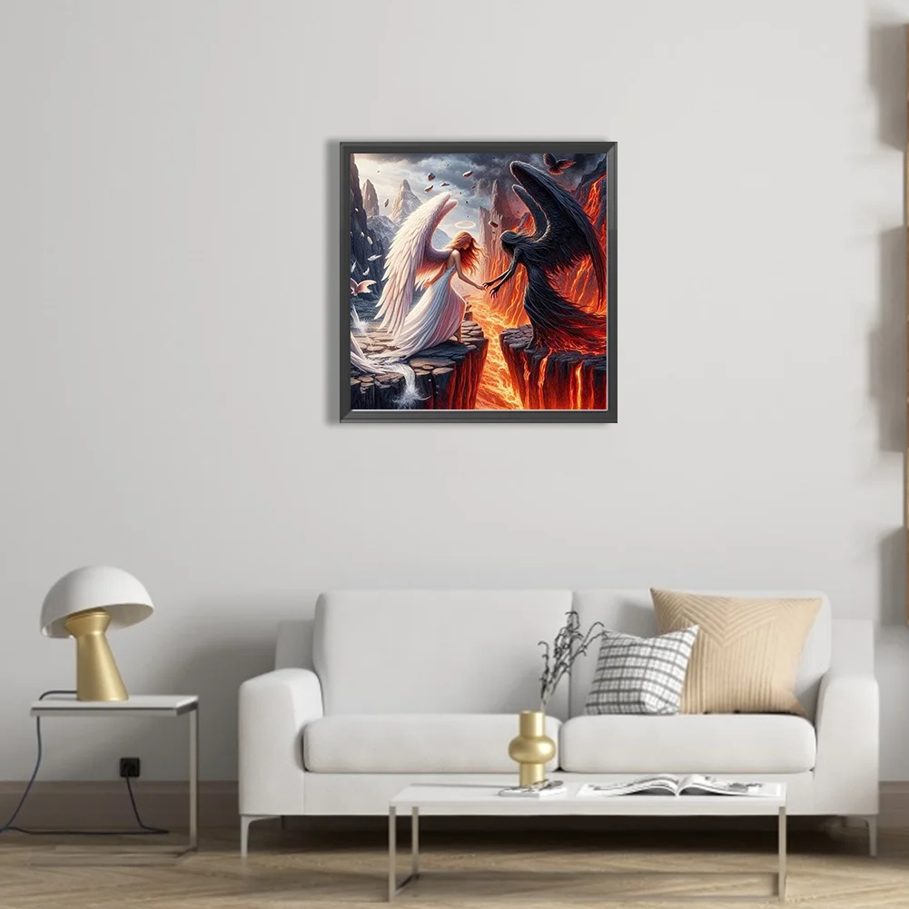 Diamond Painting - Full Square Drill - Angels and Demons(Canvas|45*45cm)