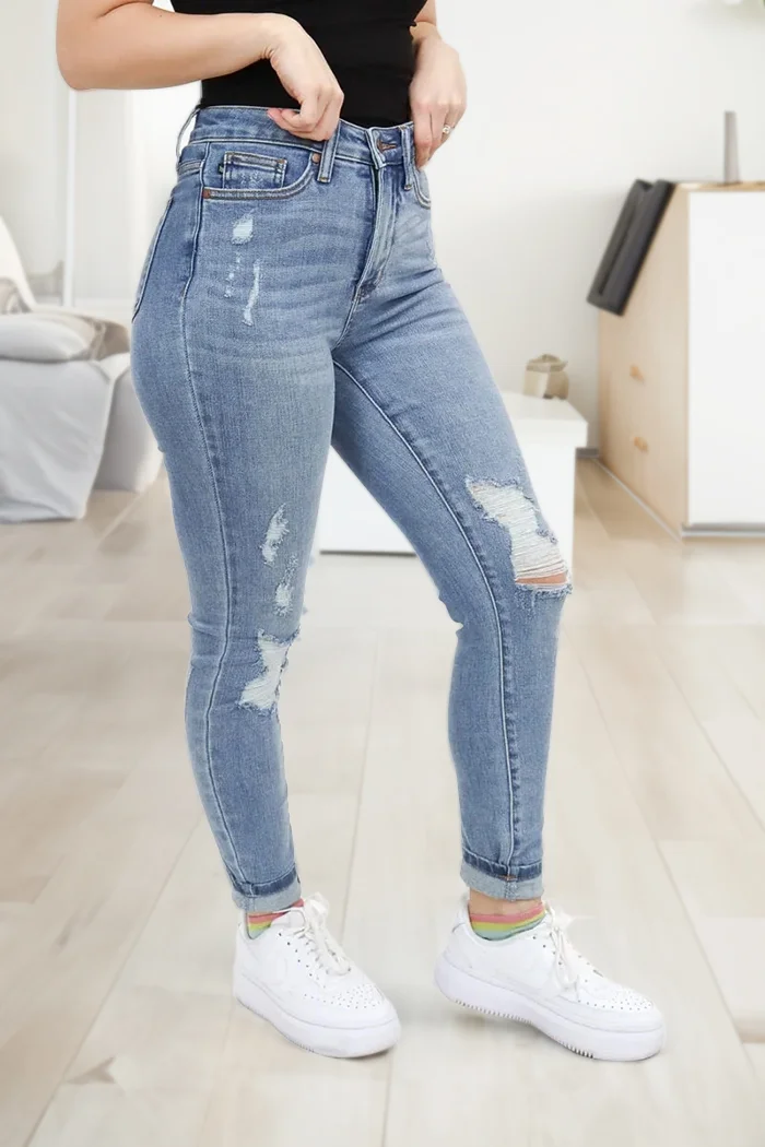 Built-In Belly Belt Jeans (Buy 2 Free Shipping)