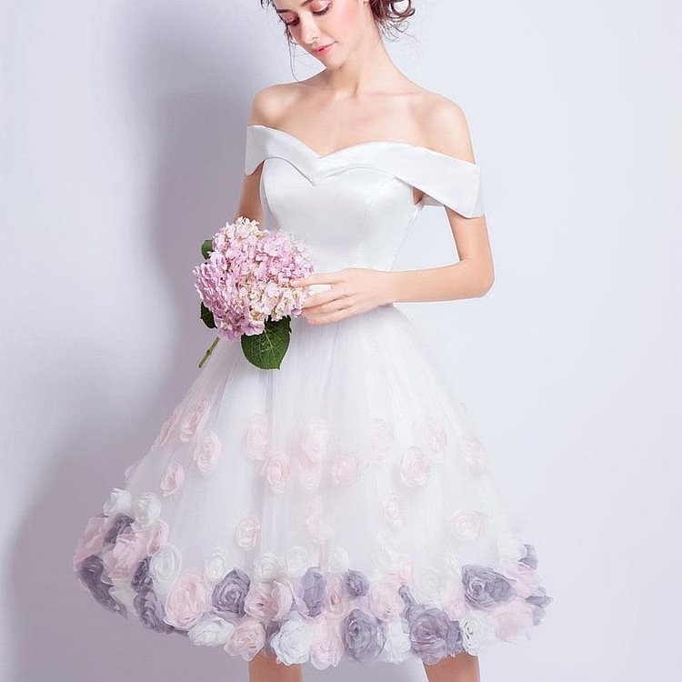 Cute Sweetheart Tulle Short Prom Dress SP15398