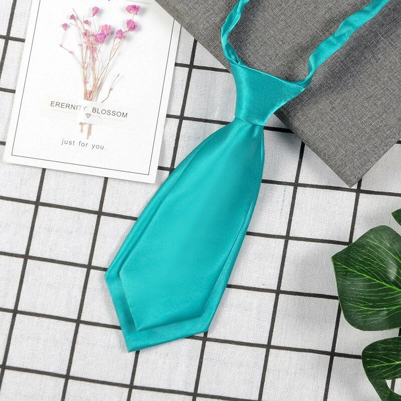 Necktie Polyester Men's Women's Shirts Student School Uniform Career Simple Double Layer Short Small Tie Classic Trendy Gifts