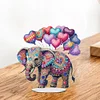 (US Only)2D Flat Print DIY Desktop Elephant Diamond Art Kits Acrylic Bedroom Table Decor