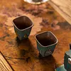 Rock and mineral wabi-sabi style tea cup, master cup, Dunhuang Mogao Grottoes retro Zen-style single cup ceramic tea set, Kung Fu tasting cup