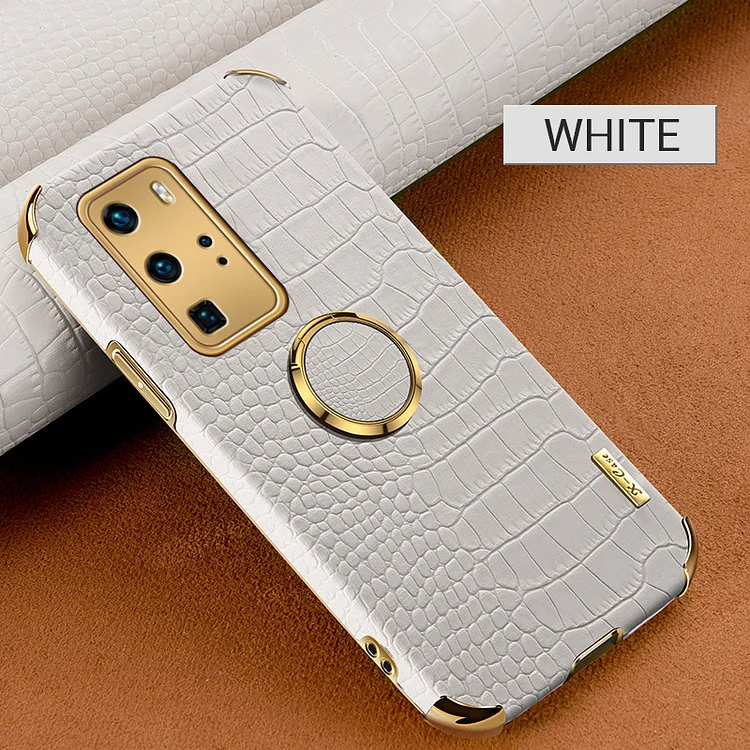 Leather pattern finger ring for Huawei phones, including anti drop phone case