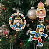 12pcs Holiday Soldier Decor Double-Sided DIY Diamond Painting Keychain Kit