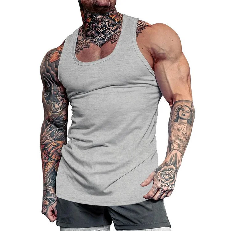 Men's Solid Color Sports Tank Top