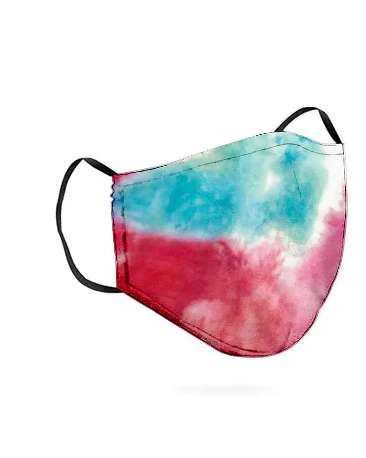 Tie Dye Print Breathing Washable Valve Face Mask (2 filters as gift) P3099311740