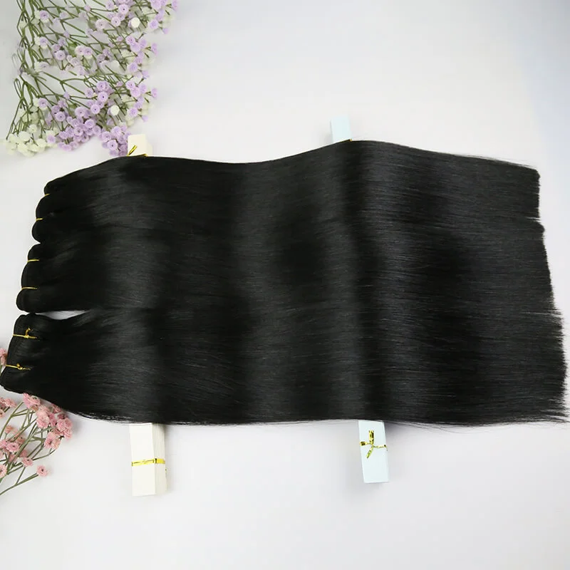 Machine Made Hair Weft #1 Jet Black 100Gram Per Pack
