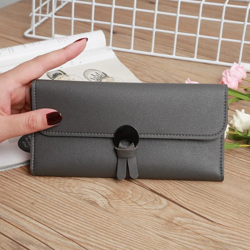 2021 Fashion Long Women Wallets High Quality PU Leather Women's Purse and Wallet Design Lady Party Clutch Female Card Holder