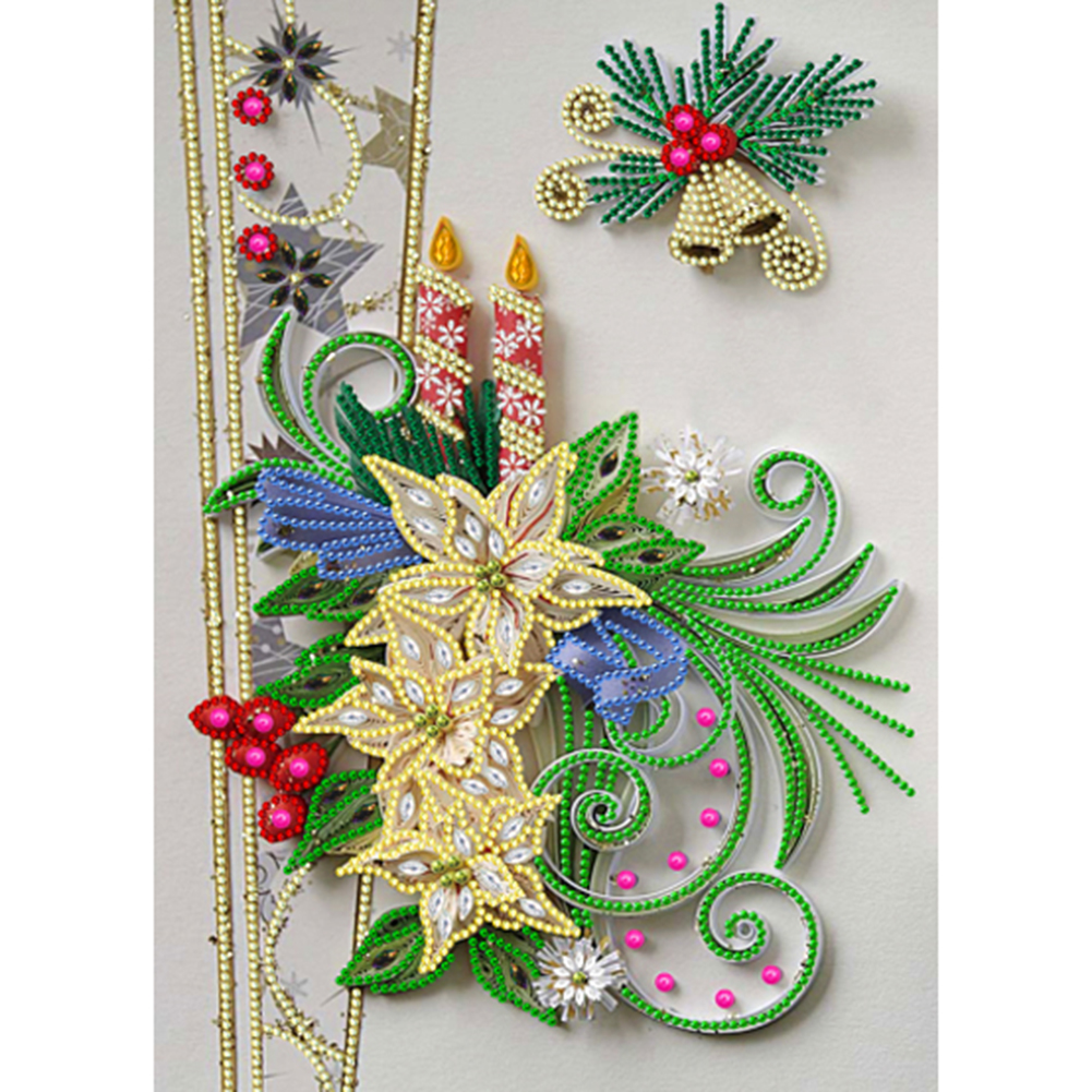 

Flower Quilling Paper Christmas - Special Shaped Diamond Painting - 30*40CM, 501 Original