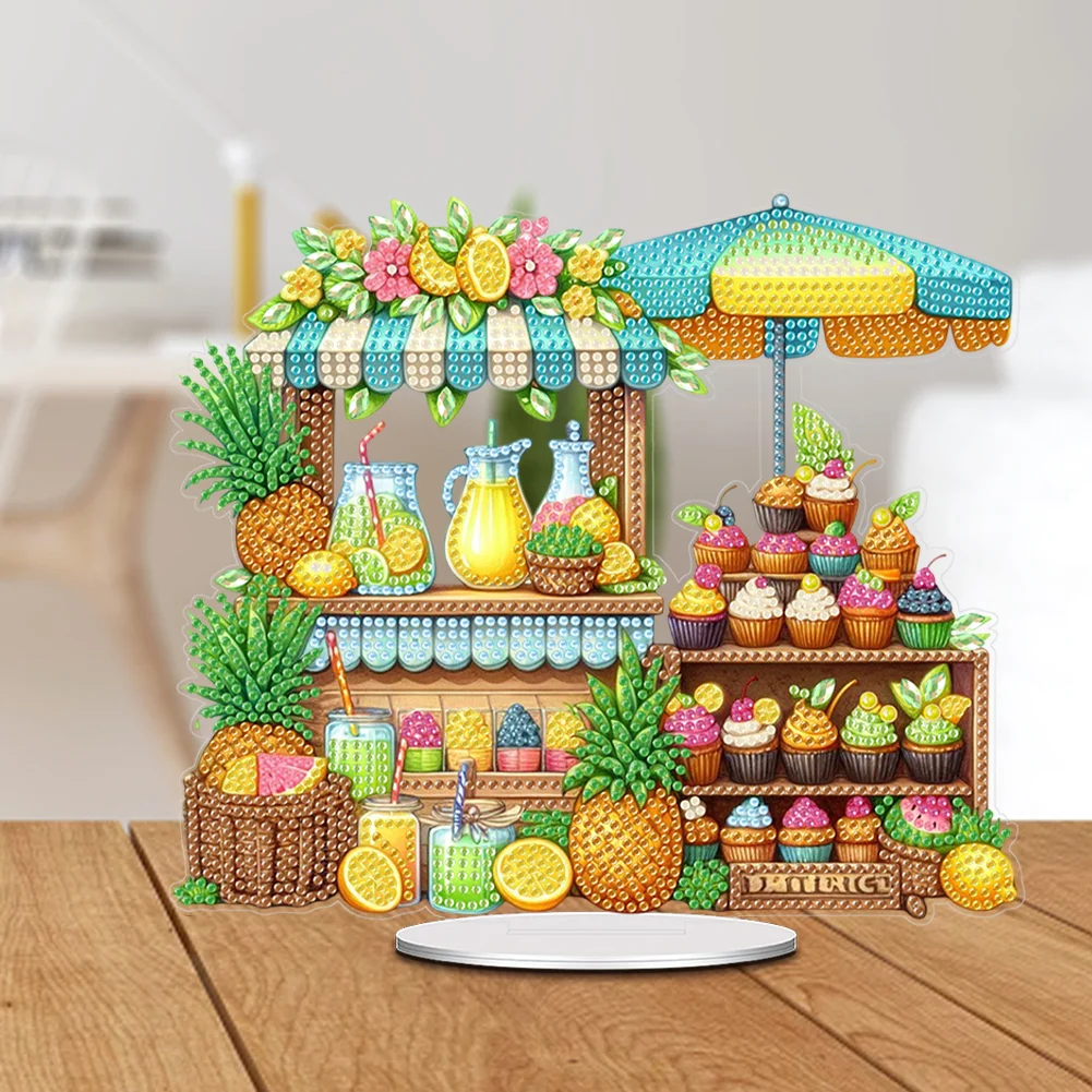 DIY Drink Stall Table Top Diamond Painting Acrylic Ornament Kits Home Decor