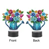 (US Local)Acrylic Double Sided Butterfly Vase Diamond Painting LED Night Light for Desktop