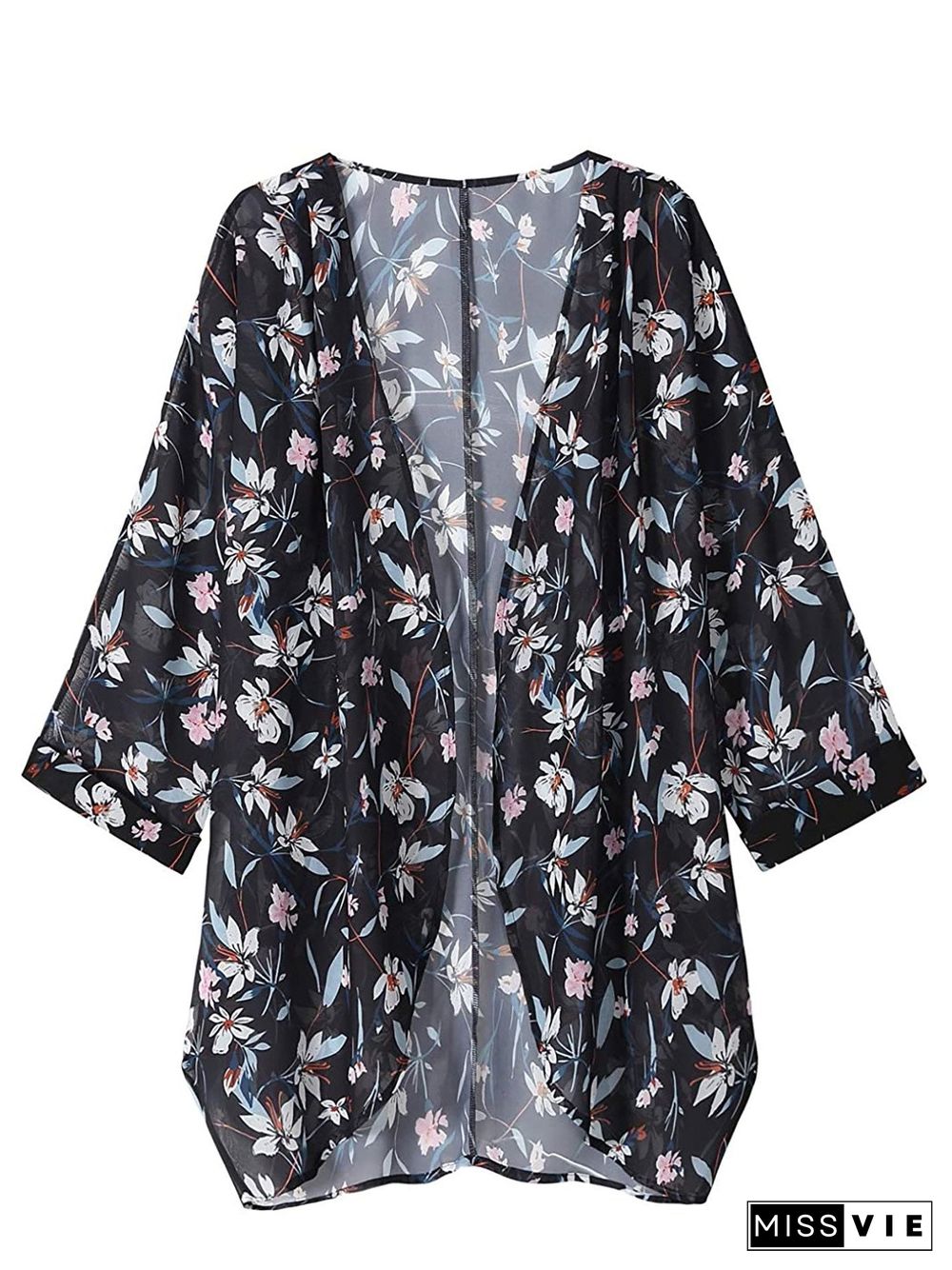 Women's V-neck Long Sleeve Printed Tops