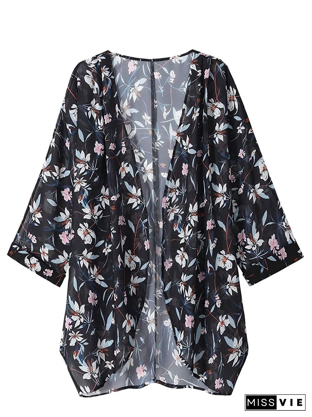 Women's V-neck Long Sleeve Printed Tops