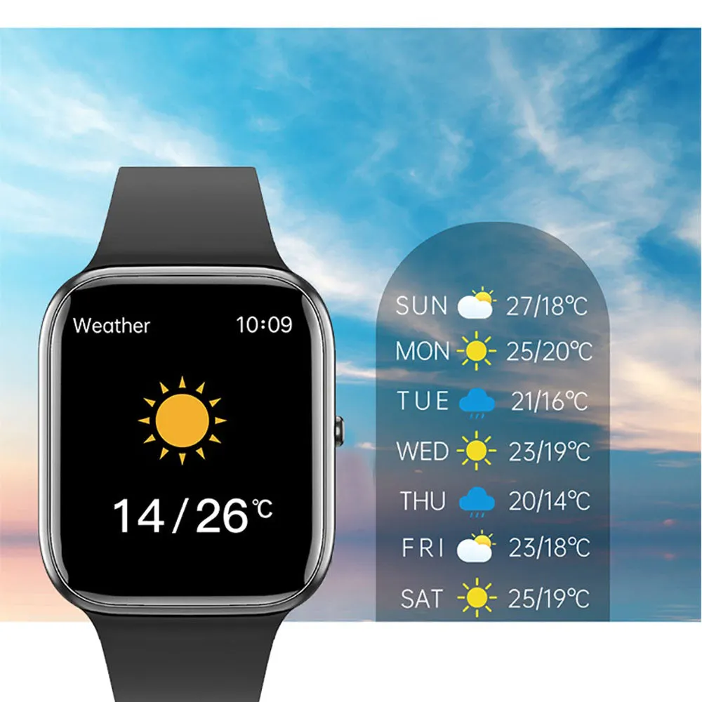 Blood Pressure Blood oxygen Monitoring Bluetooth Talk Play Music Health Waterproof Smartwatch