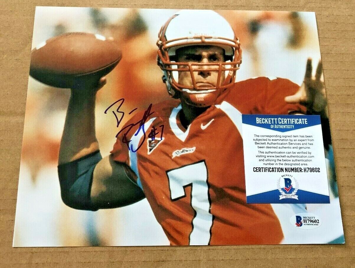 BEN ROETHLISBERGER SIGNED 8X10 MIAMI REDHAWKS Photo Poster painting BECKETT CERTIFIED