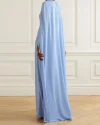 Fake two-piece shawl plain long dress
