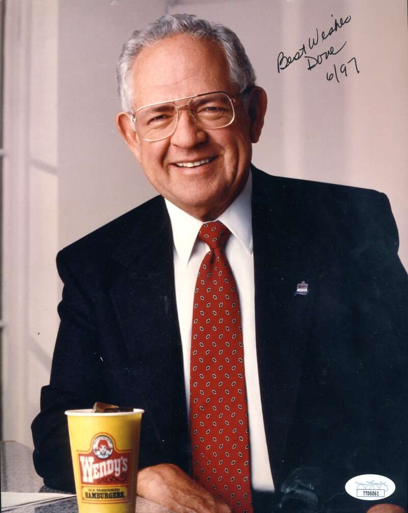 Dave Thomas JSA Coa Hand Signed 8x10 Photo Poster painting Wendy`s Autograph