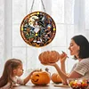 DIY Halloween Cat Diamond Painting Single Sided Acrylic Wall Hanging Decor