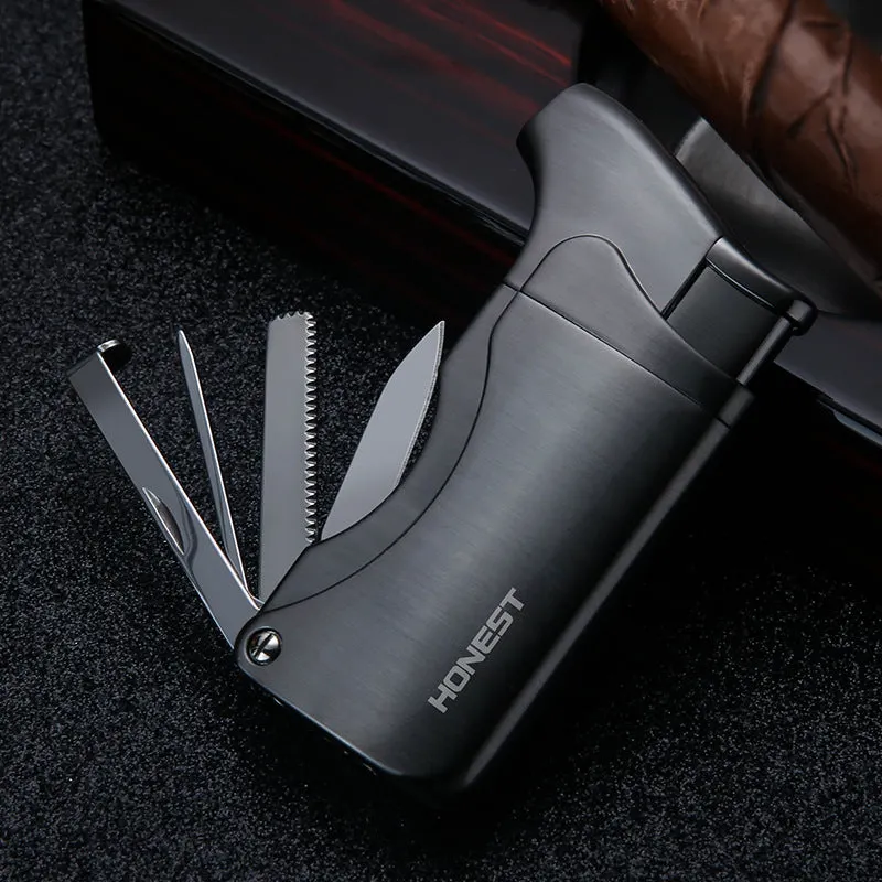 Portable Multifunctional Straight-Through Cigar Lighter
