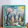Colorful Houses-14CT Stamped Cross Stitch 40*40cm/15.75*15.75in tapestrymarket