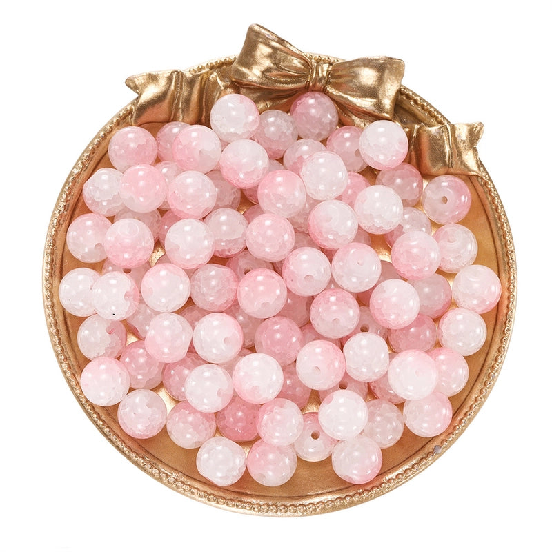 50 PCS/Package Diameter 10mm Diameter 4mm Diameter 8mm Glass Solid Color Jewelry Accessories