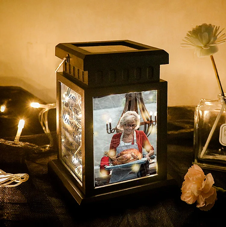 Personalized Photo Lantern Lamp You Left Me Beautiful Memories Sympathy gift