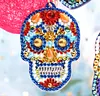 4pcs DIY Skull Full Drill Special Shaped Diamond Painting Keychains Gifts