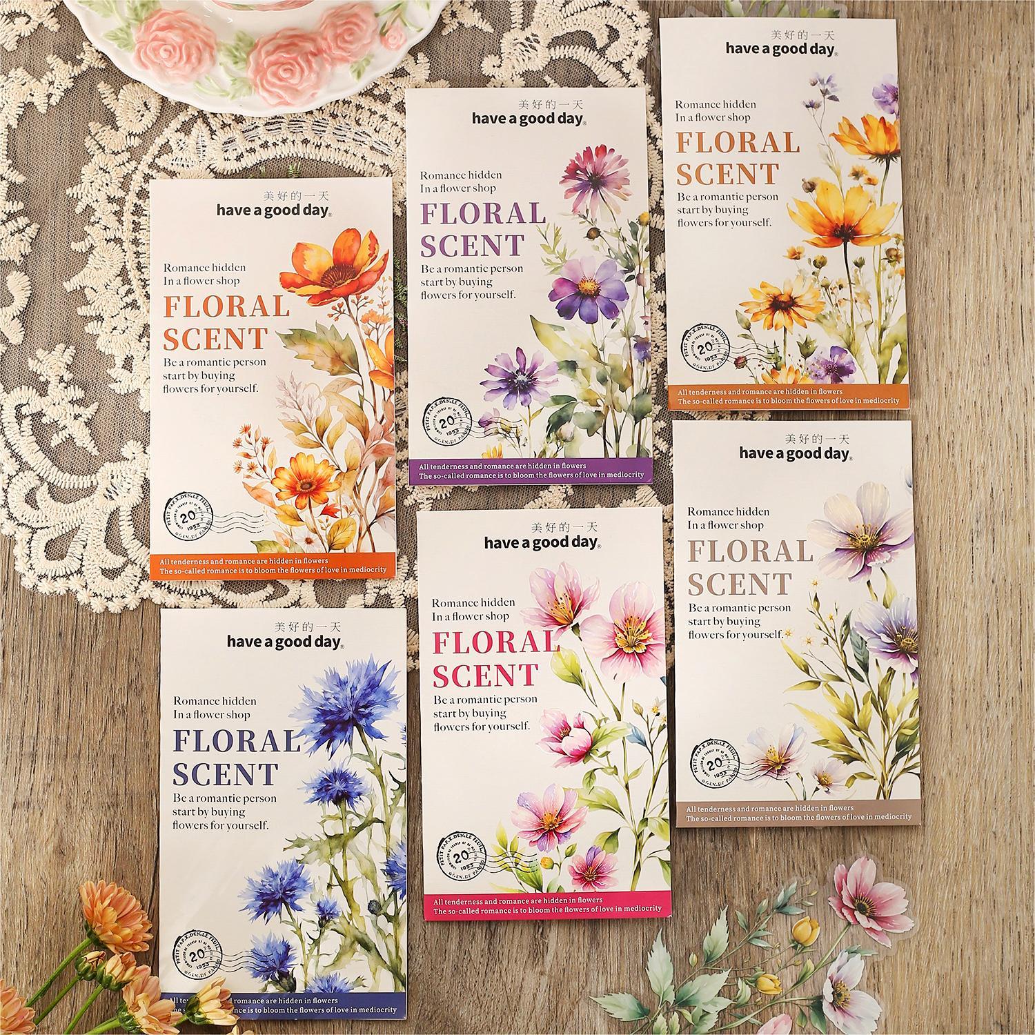 73 Journalsay 20매 플로럴 센트 시리즈 빈티지 식물 꽃 조경 PET 스티커