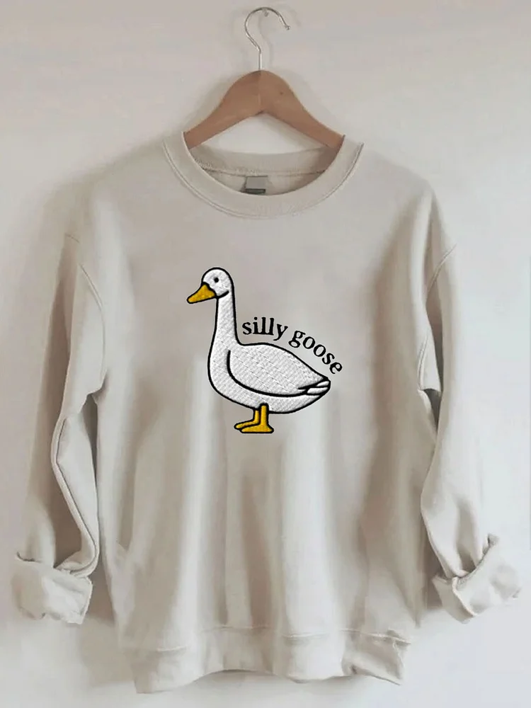 Comstylish Women Silly Goose Sweatshirt