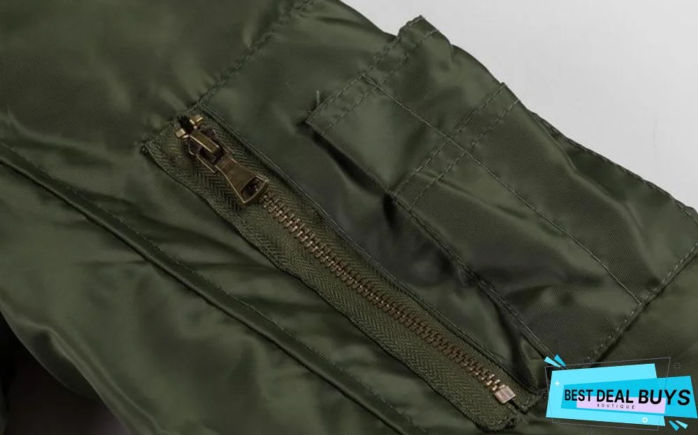 Men's Bomber Pilot Jacket Winter Parkas Army Military Motorcycle Jacket Cargo Outerwear Air Force Army Tactical Coats