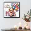Diamond Painting-DIY Crystal Rhinestone Birthday Teddy Bear