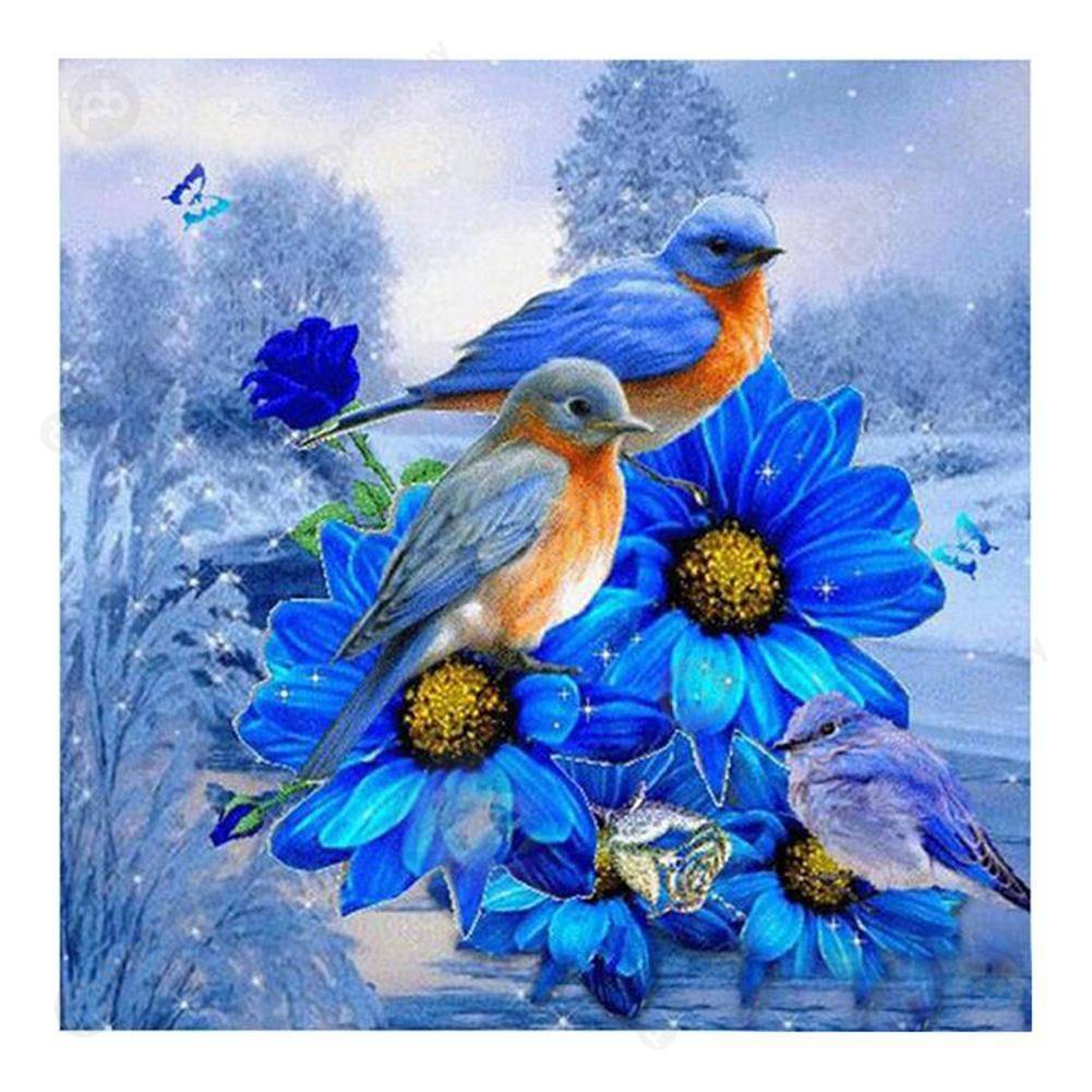 

Blue Bird - Special Shaped Diamond Painting - 30*30CM, 501 Original