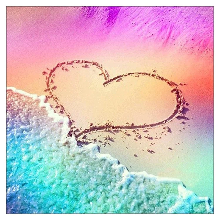 Sea Love - 11CT 3 Strands Threads Printed Cross Stitch Kit - 40x40cm(Canvas)