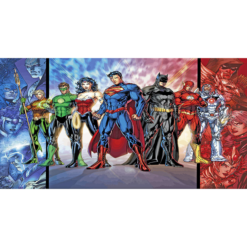 Superheroes Assemble full round drill Diamond Painting 85*45CM(Canvas) gbfke