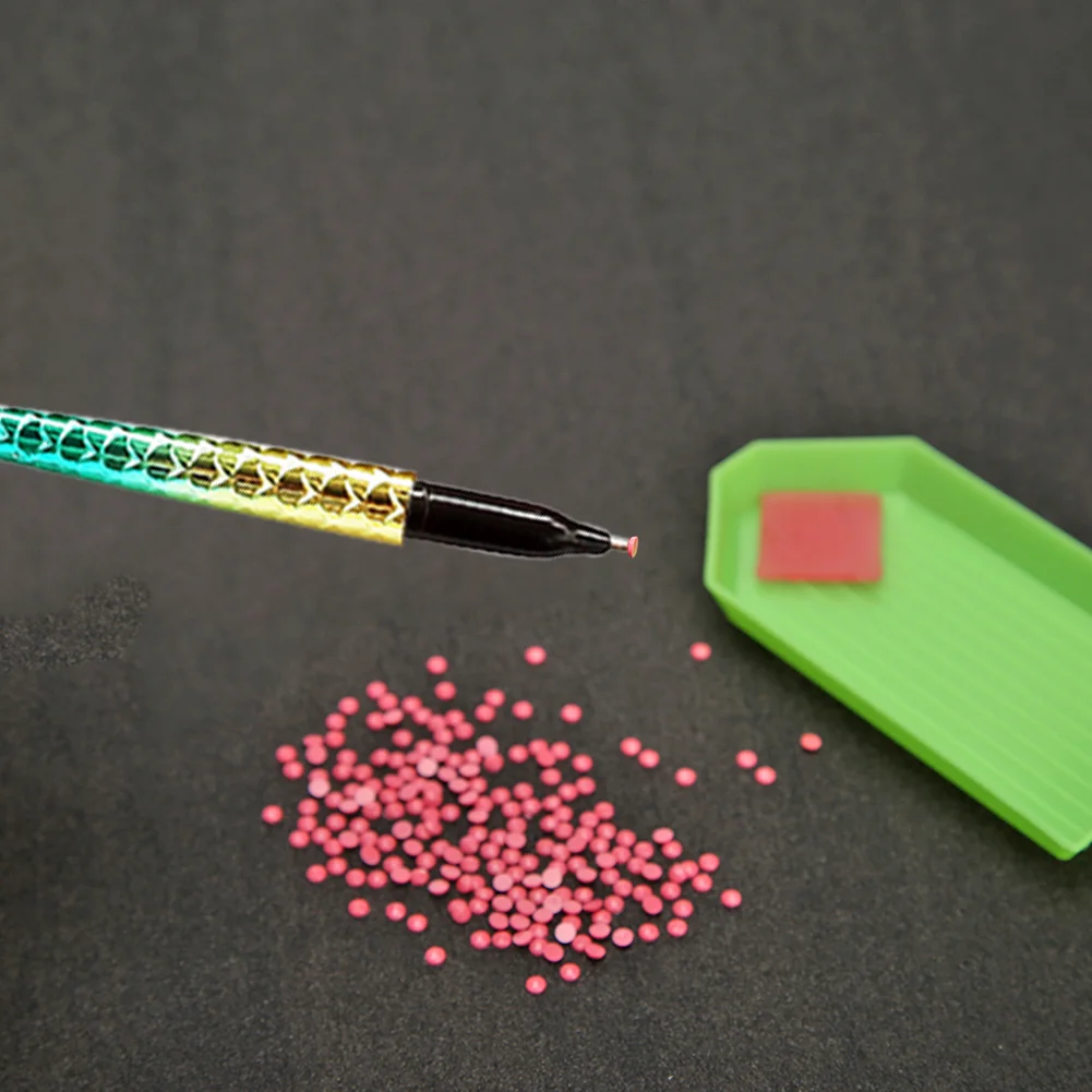 Point Drill Pen Diamond Painting DIY Fish Tail Rhinestone Craft Tool (Red)