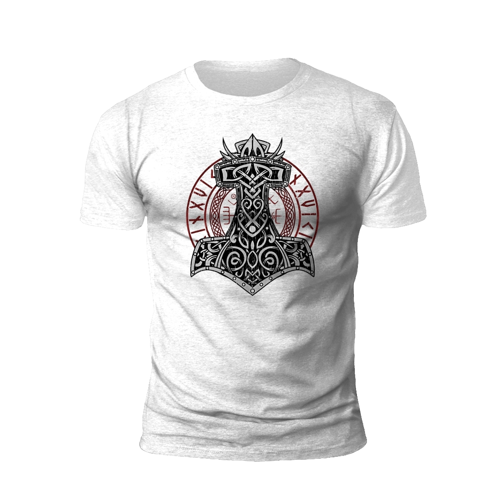 Norse Helmet and Runes T-Shirt