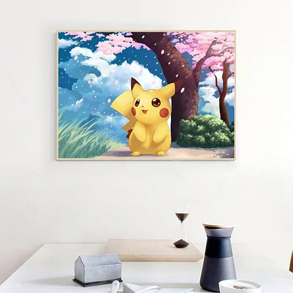 Framed Pikachu Diamond Art -  Denmark