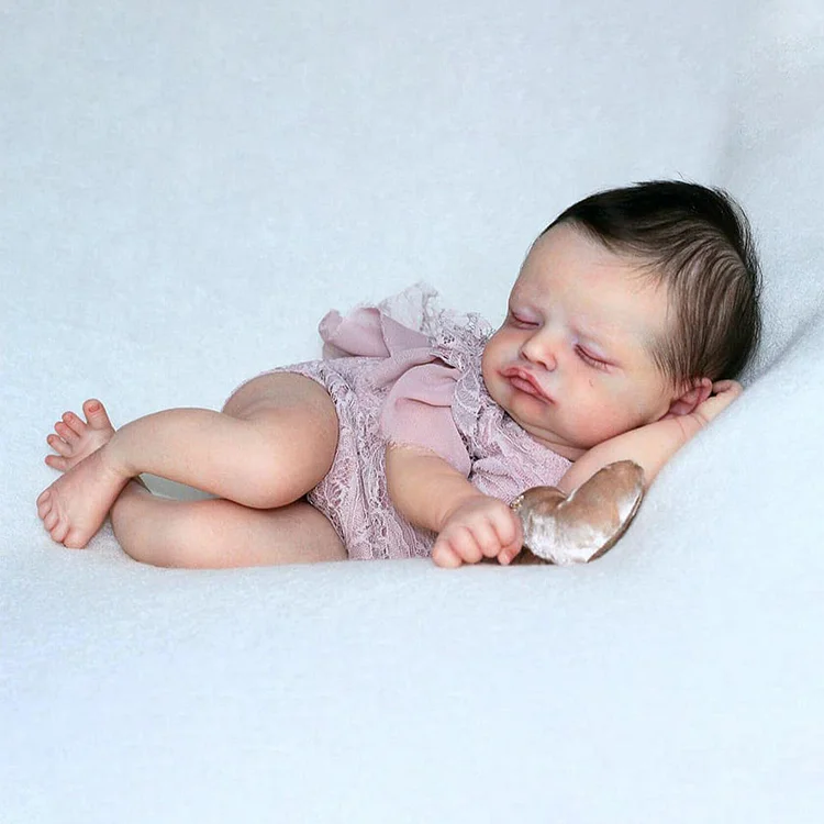  [New] 20" Handmade Lifelike Sleeping Lovely Reborn Toddler Baby Girl Unber with “Heartbeat” and Coos - Reborndollsshop®-Reborndollsshop®