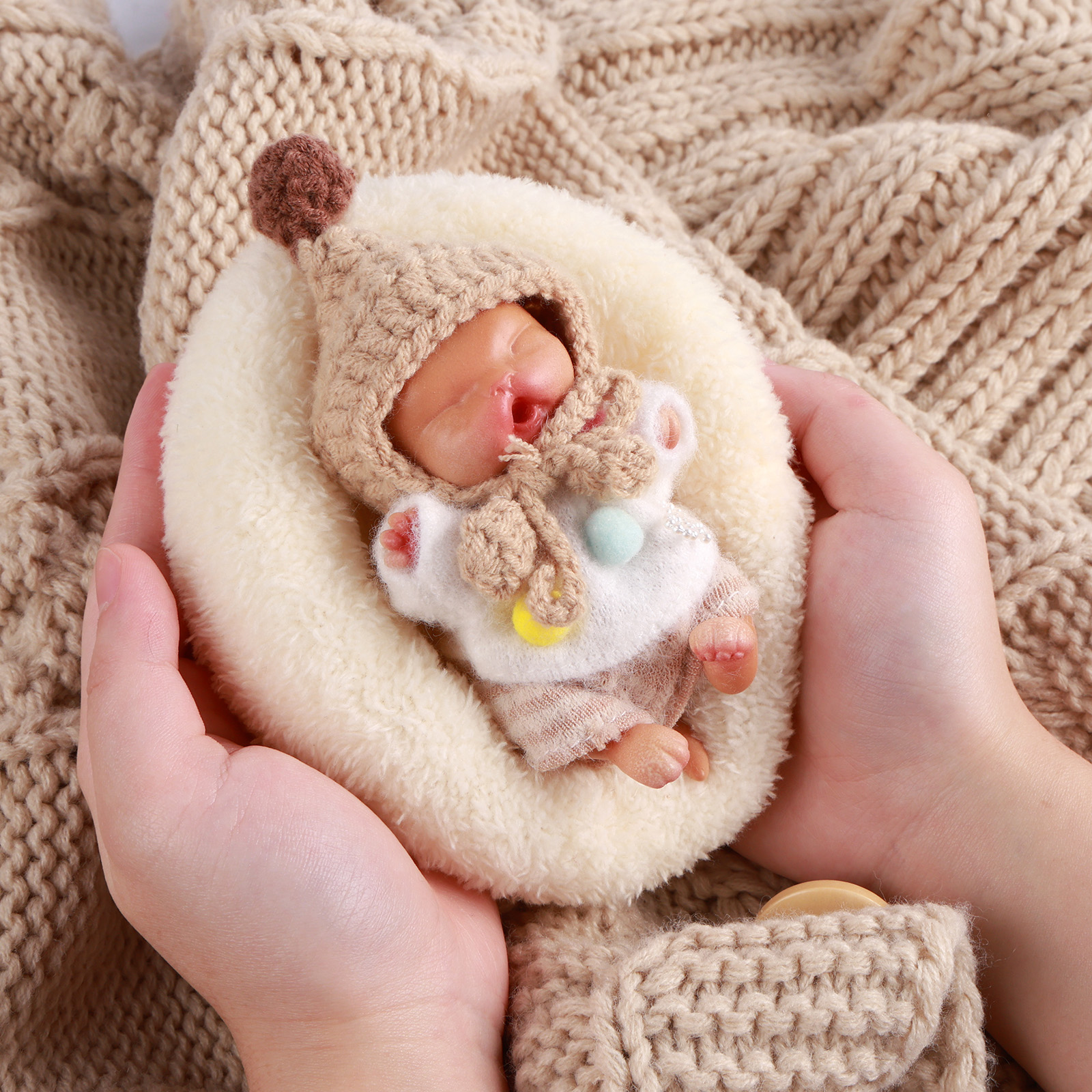 Babeside 4.5' Soft Chubby Lifelike Puppy Toys Mini Stretchy Realistic Silicone Animals Kitten