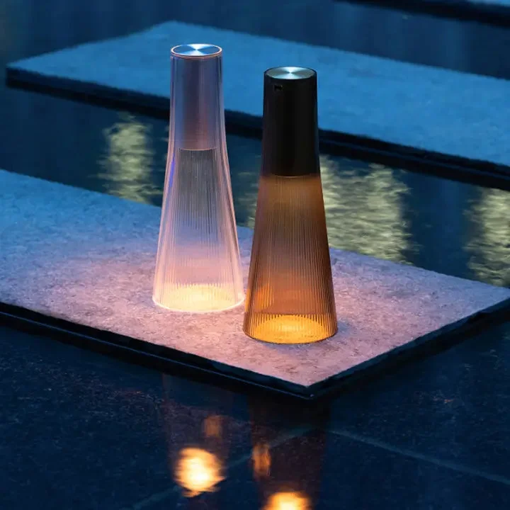 Candle LED Cone Portable Rechargeable Table Lamp
