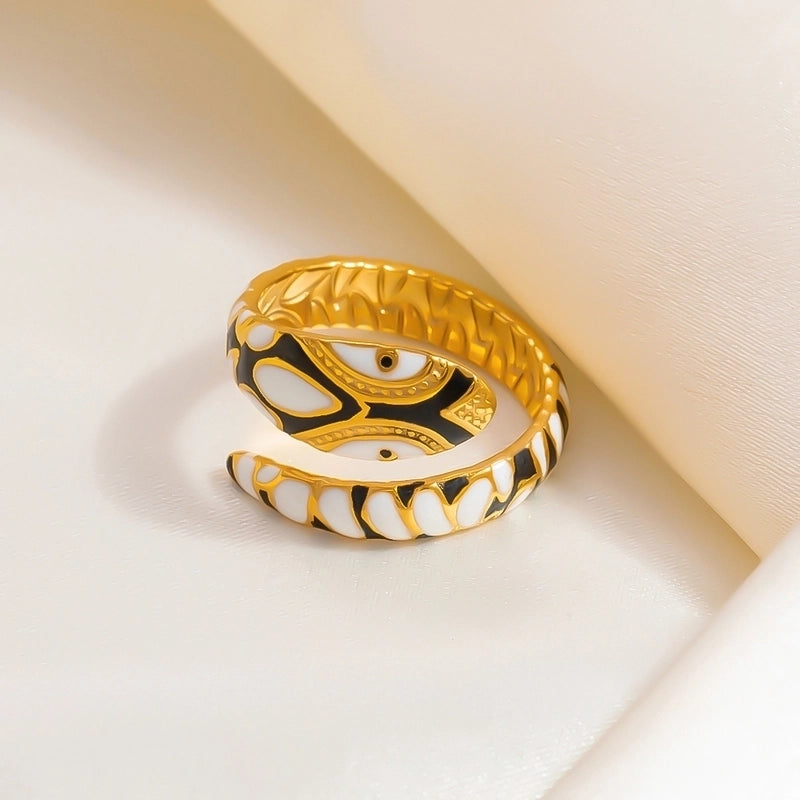 Casual Vacation Classic Style Color Block 304 Stainless Steel Rings