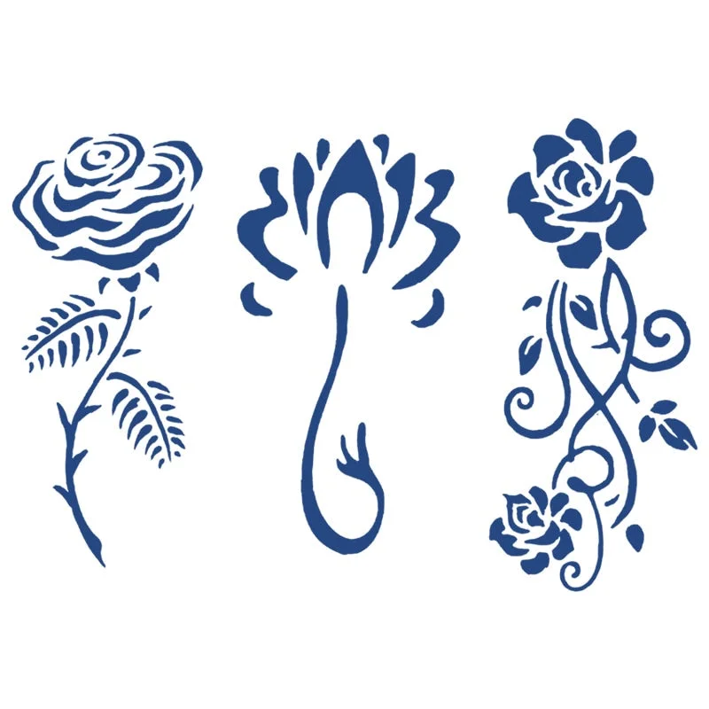 S01-40 herbal tattoo stickers ins wind juice vegetation tattoo simulation stickers durable waterproof men and women