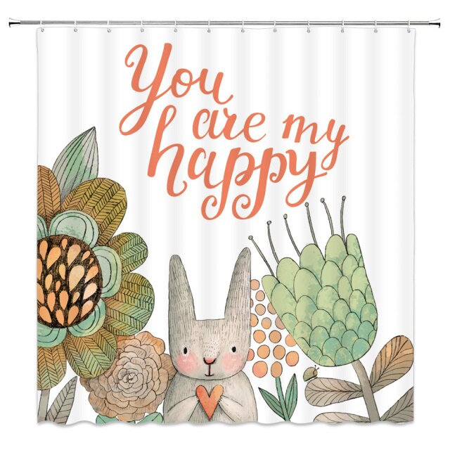 

Shower Curtain – Rabbit Animal-180*180cm, 501 Original