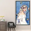 Masked Girl Full Stamped Cross Stitch 11CT 3-Strand 40x70cm