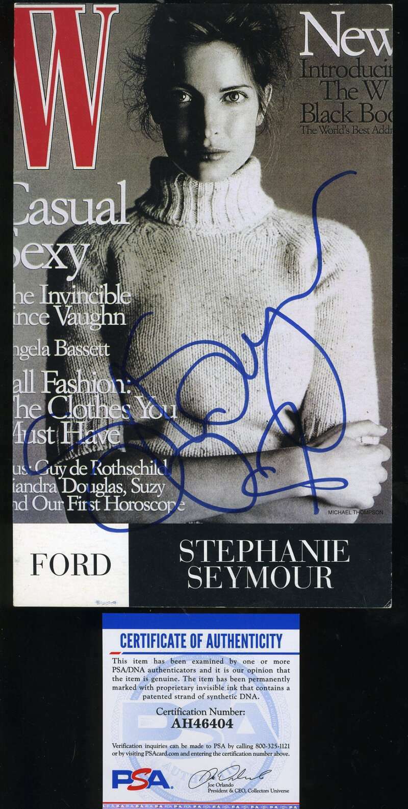 Stephanie Seymour PSA DNA Coa Signed 5x8 Photo Poster painting Card Certified Autograph