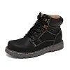 Real Leather Vintage Combat Boots / Men's Motorcycle Military Shoes